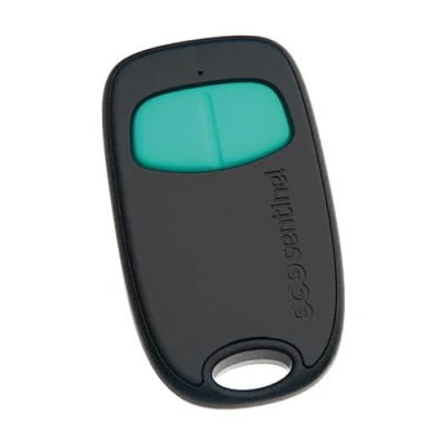 Afbeelding van SCS Sentinel, AAM0132, 2 kanaals poortafstandsbediening met roterende geheime code, 433,92 Mhz zendfrequentie, 1 CR2032 Lithium batterij, SimplyControl, Turquoise