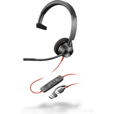 Afbeelding van POLY Blackwire 3310 Monaural USB C Headset + C/A adapter