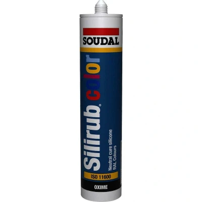 Afbeelding van Soudal Silirub Color Siliconenkit Wit Ral 9010 300 ml 118401