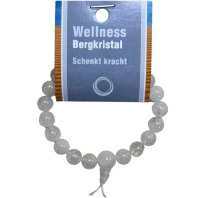 Afbeelding van Ruben Robijn Powerbead op kaart bergkristal (1 st)