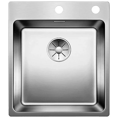 Afbeelding van Blanco Andano rvs spoelbak 40x40cm met kraangat vlakinbouw 525244