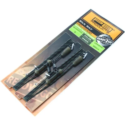 Afbeelding van PB Products Ready2Go Downforce Extra Safe Heli Chod Leader Gravel 90cm (2 stuks) Leaders