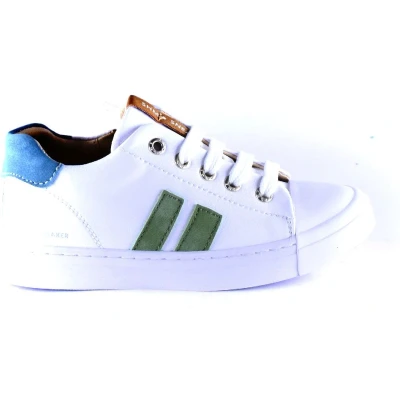 Afbeelding van Veterschoenen Meisjes, jongens white green Leer Shoesme Maat 22