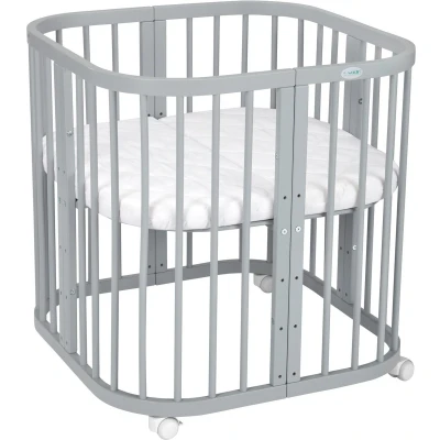 Afbeelding van Multifunctioneel 7 in 1 Babybed / peuterbed Grijs incl. matras