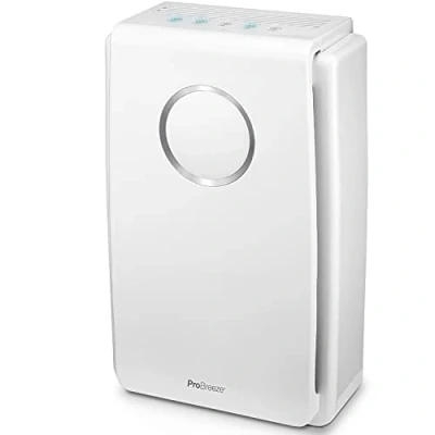 Afbeelding van Pro Breeze Luchtreiniger met True HEPA luchtfilter Voor mensen allergieën, CADR 218m3 maximaal 40m² en 99,97% filterprestaties tegen pollen, stof, rook een betere luchtkwaliteit