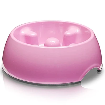 Afbeelding van Dogit Go Slow Anti Gulp Hondenbak, klein, 300 ml, roze