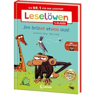 Afbeelding van Leselöwen 1. Klasse Jim ist mies drauf brütet etwas aus!: Die Nr. 1 für den Lesestart Mit Leselernschrift ABeZeh Erstlesebuch Kinder ab 6 Jahren