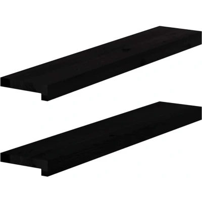 Afbeelding van vidaXL Vensterbanken 2 st 80x15x2 cm massief eikenhout donkerbruin