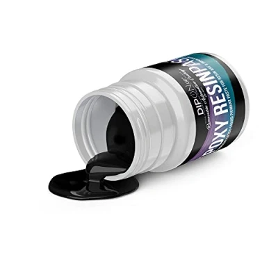 Afbeelding van epoxy hars (epoxyhars) pigmentpasta Jet Black diep zwart ca. RAL 9005 professionele sterk gepigmenteerde kleurpasta voor epoxyhars polyurethaan kunsthars art