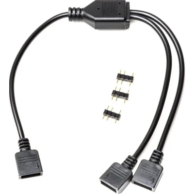 Afbeelding van EK Water Blocks compatibele Loop D RGB Splitterkabel, 2 fach zwart