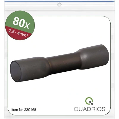 Afbeelding van Quadrios 22C468 Stootverbinder Met krimpkous 2.5 mm² 4 Volledig geïsoleerd Zwart 1 set(s)