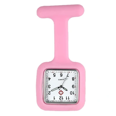Afbeelding van Fako® Verpleegstershorloge Zusterhorloge Verpleegster Horloge Siliconen Vierkant Roze
