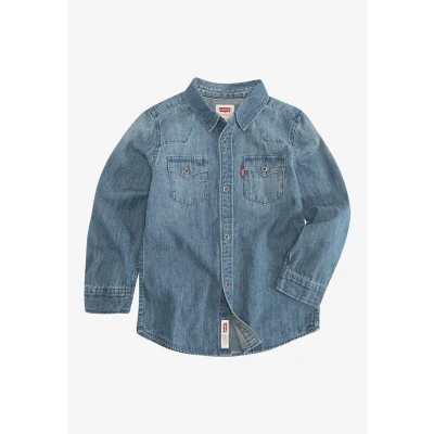 Afbeelding van Levi&#039;s Overhemd van denim met borstzakken in de kleur Indigo, maat: 68