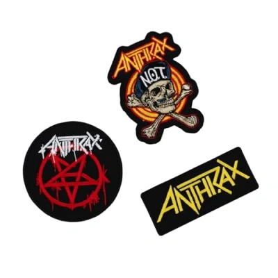 Afbeelding van Grupo Erik Set Van 3 Patches Anthrax/Iron On, Sew Band, Embroidery, Applique Voor Kleding En Rugzakken