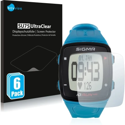 Afbeelding van Savvies (6 Stuks) Schermbeschermer voor Sigma iD Run HR Screen Protector Ultra Transparant