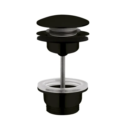 Afbeelding van Plieger Roma 2 in 1 design afvoerplug mat zwart