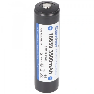 Afbeelding van Keeppower 18650 3500 mAh 3,6 V 3,7 Li ionbatterij beschermd (positieve pool verhoogd) NCR18650GA