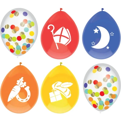 Afbeelding van Sinterklaas ballonnenmix 6 stuks
