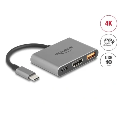 Afbeelding van Delock USB Type C™ Adapter zu HDMI 4K 30 Hz mit Typ A und Ty