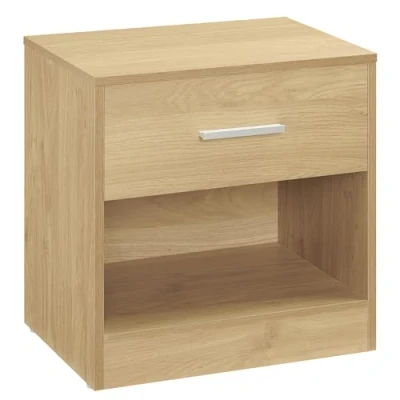 Afbeelding van VASAGLE Nachtkastje met lade, handvat, open vak, voor slaapkamer, woonkamer, strogeel LET619Y70