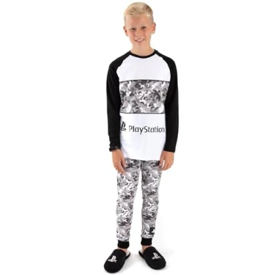 Afbeelding van PlayStation Pyjama&#039;s Boys Game Camo PJ&#039;s Lange of korte opties 11 12 jaar