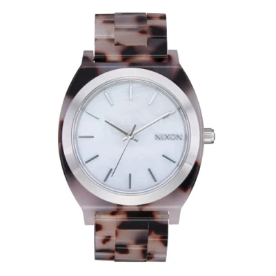 Afbeelding van Nixon Uniseks analoog Japans kwartsuurwerk met kunststof armband A327 5103 00, Pink Tortoise/Mother Of Pearl