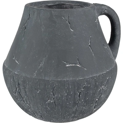 Afbeelding van Clayre &amp; Eef Bloempot 23x23x21 cm Grijs Steen Woondecoratie