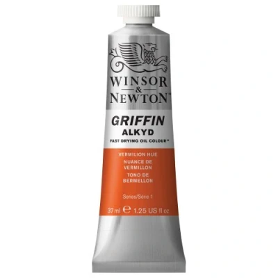 Afbeelding van Winsor &amp; Newton Griffin 37ml Alkyd Sneldrogende Olieverf Tube Vermilion Hue