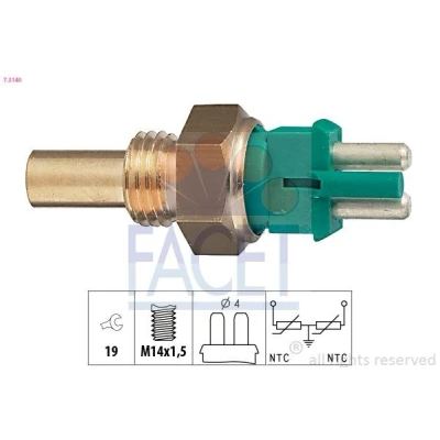 Afbeelding van FACET 7.3140 Temperatuursensor Made in Italy OE Equivalent