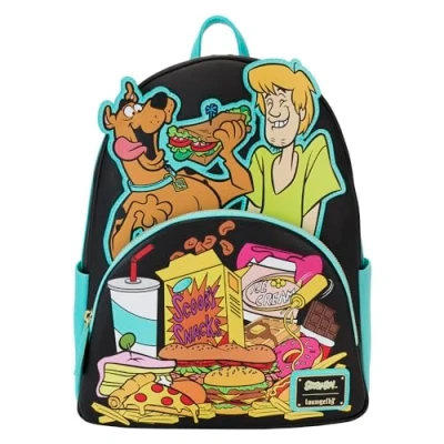 Afbeelding van Loungefly Scooby Doo Munchies Schoudertas met dubbele riem voor dames, Meerkleurig, One Size