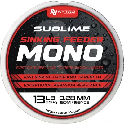 Afbeelding van Nytro Sublime Sinking Feeder Mono Nylon 150m 0,33mm (8,6kg) vislijn
