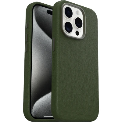Afbeelding van OtterBox iPhone 15 Pro Symmetry cactus leren hoesje (groen)