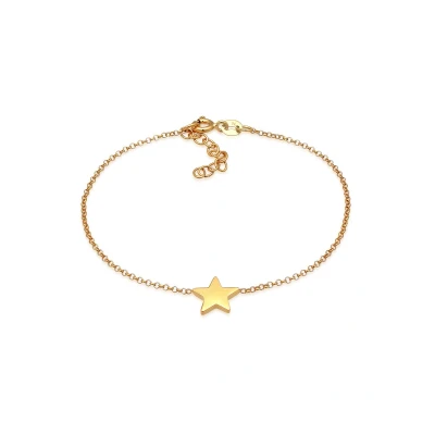 Afbeelding van Elli Basic STAR Armband goldcoloured, Dames, Maat: 16, Gold coloured