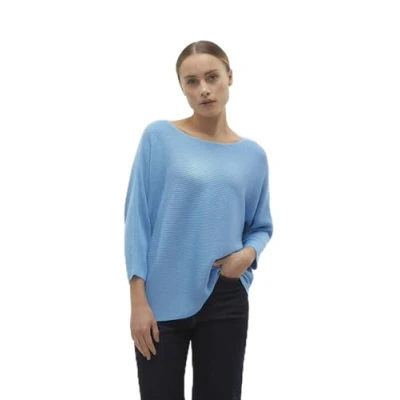 Afbeelding van Vero Moda NORA 3/4 Boatneck NOOS Trui, Dames, Maat: XS, Bonnie blue