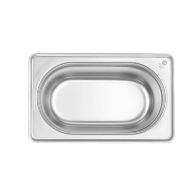 Afbeelding van HENDI Gastronorm container, temperatuurbestendig van 40 tot 300C, geschikt voor ovens, bain marie, koelkasten en vriezers, chafing dishes, 1L, GN 1/9, 176x108x(H)100mm, roestvast staal