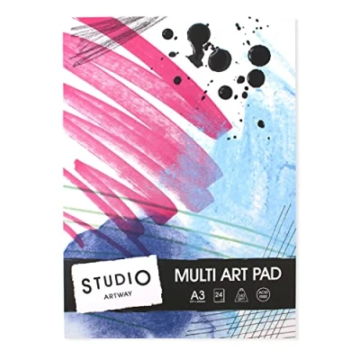 Afbeelding van Artway Studio A3 Mixed Media Pad (Multi Art Pad) Ideaal voor Multimedia Toepassingen 240gsm Papier 48 Zijden/24 Vellen