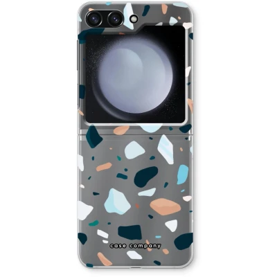 Afbeelding van Case Company® hoesje geschikt voor Samsung Galaxy Z Flip5 Terrazzo N13 Soft Cover Telefoonhoesje Bescherming aan alle Kanten en Schermrand