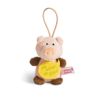 Afbeelding van Nici Knuffelhanger Varken Geluk Junior 9,5 Cm Polyester Roze