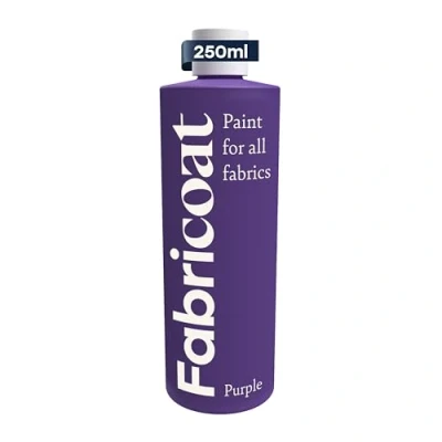 Afbeelding van Fabricoat Textielverf Herstel of verander de kleur van elke stof, verf direct op transformeer alles banken, lampenkappen, auto interieurs (250 ml, paars)