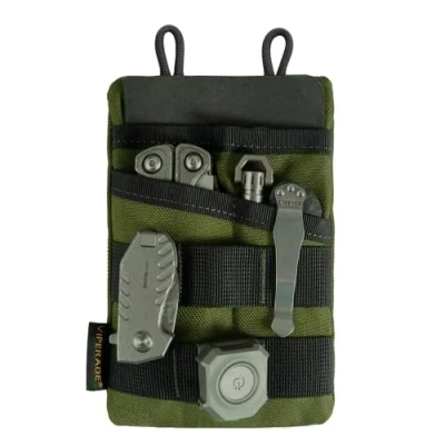 Afbeelding van VIPERADE VE3 EDC Tool Bag Organizer, Heren Kleine Pocket Multi Organizer Nylon Gereedschapstas Schede Tas voor Zaklamp Mes Pen Notebook (Groen)
