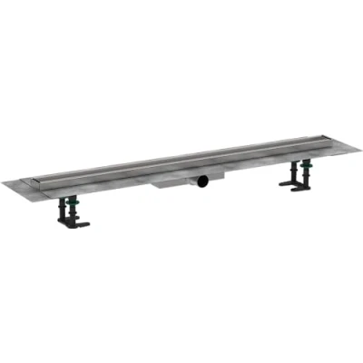 Afbeelding van hansgrohe RainDrain Compact 56171000 Douchegoot 1000 vlakke installatie, complete set, kleurloos, 100 cm, betegelbaar