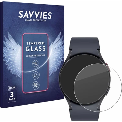 Afbeelding van Savvies Glas Screenprotector voor Samsung Galaxy Watch 6 (44 mm) Gehard Beschermglas 9H (3 Stuks)