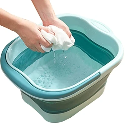 Afbeelding van Inklapbare Voetenbadbak Opvouwbare Soak Basin Voeten Spa Massage Emmer met Handvat Pedicure Voetspa voor Stress Relief, Voetenbad Emmer, Moageme
