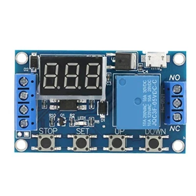 Afbeelding van DC 5 30V LED Display Vertraging Aan/Uit Relaismodule Triggercyclus Tijdschakelaar Ondersteunt Micro USB 5.0V Voeding