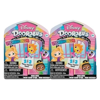 Afbeelding van Disney Doorables Mini Peek Technicolor Takeover 2 pack, 3,8 cm verzamelfiguren, kinderspeelgoed voor leeftijd 5 jaar Just Play