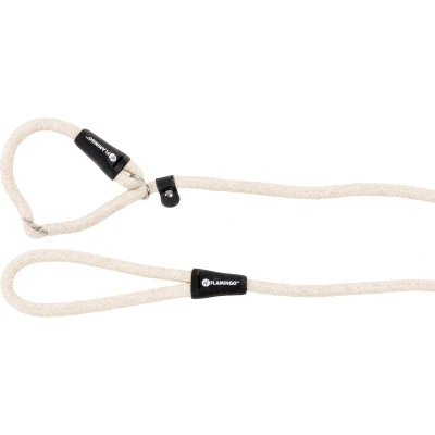 Afbeelding van Flamingo Lago Anti treklijn voor honden, beige, 170 cm, 12 mm, maximaal glijdend met traploos verstelbare veiligheidsstop