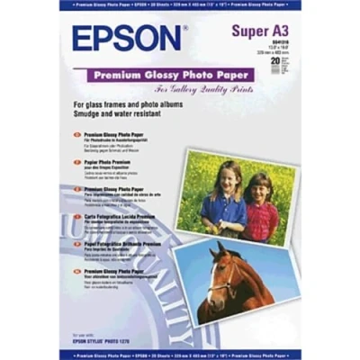 Afbeelding van Epson Premium Glanzend fotopapier Super A3/B (329 x 483 mm) 255 g/m2 20 vel(en)