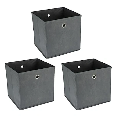 Afbeelding van Ideen mit Herz Opbergdozen, opvouwbaar, 30 x cm, 3 stuks (grijs)