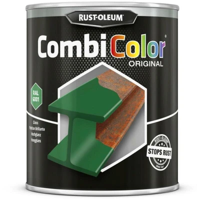 Afbeelding van rust oleum combicolor hoogglans ral 6001 smaragd groen 750 ml