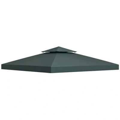 Afbeelding van Outsunny Vervangend dak voor metalen tuinpaviljoen paviljoen partytent tuintent 3x3 84C 041